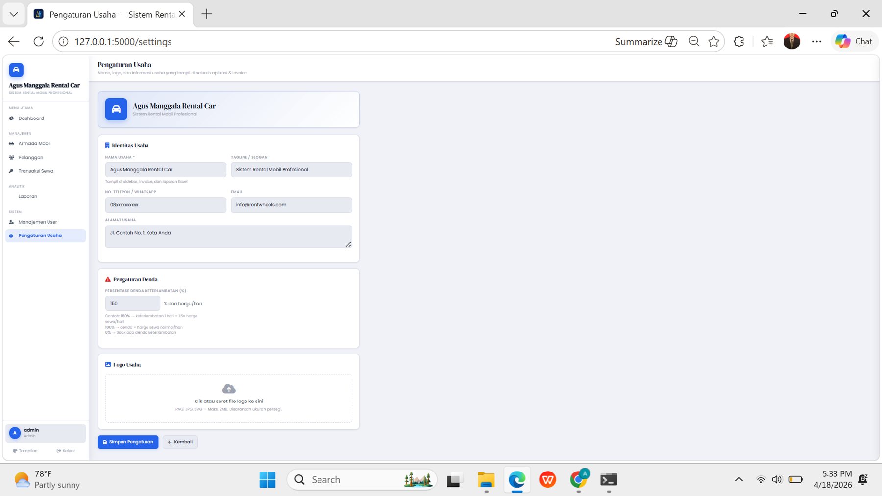 Aplikasi Rental Mobil 8