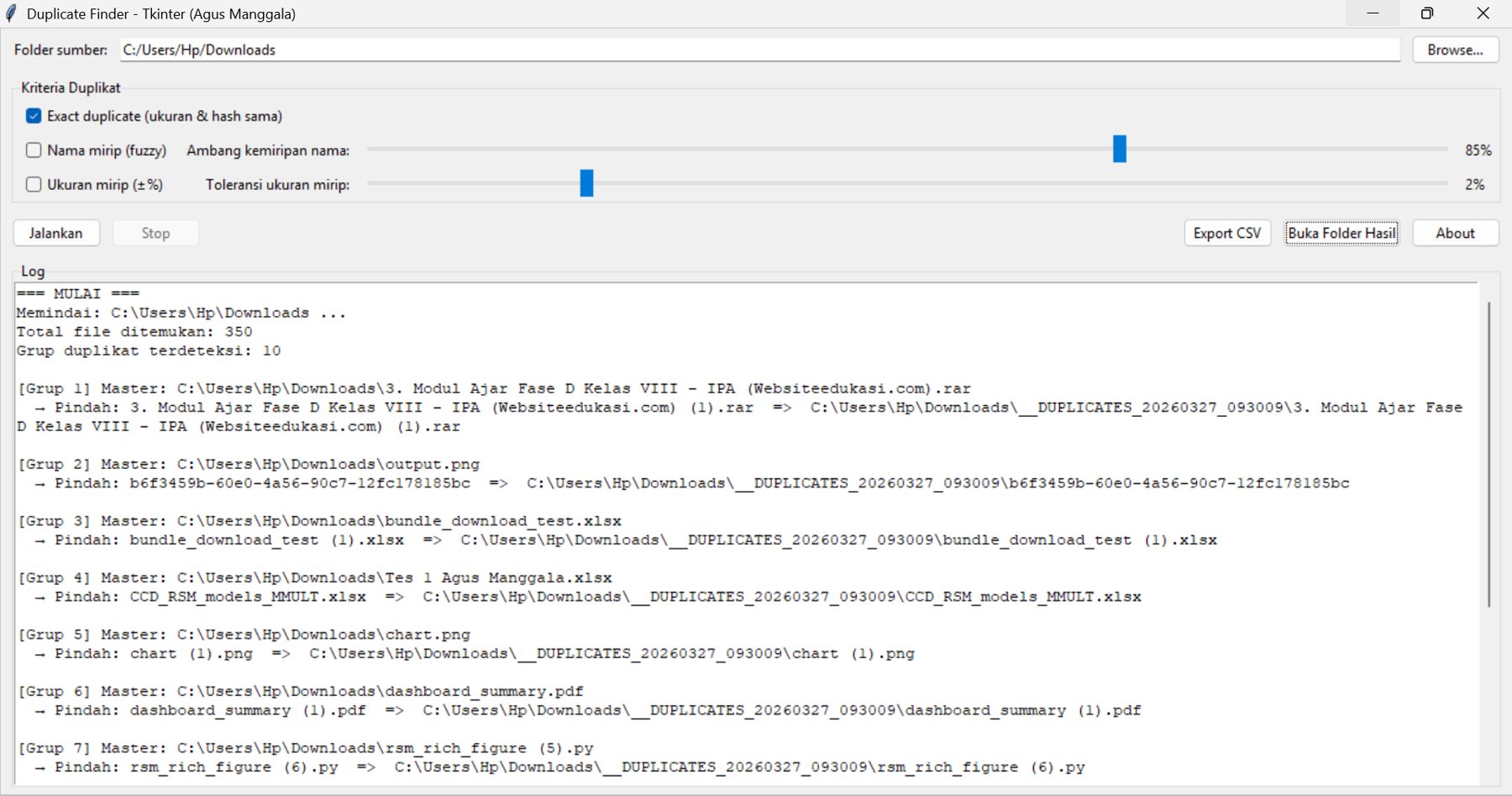 Aplikasi Pencari File Duplikat 2